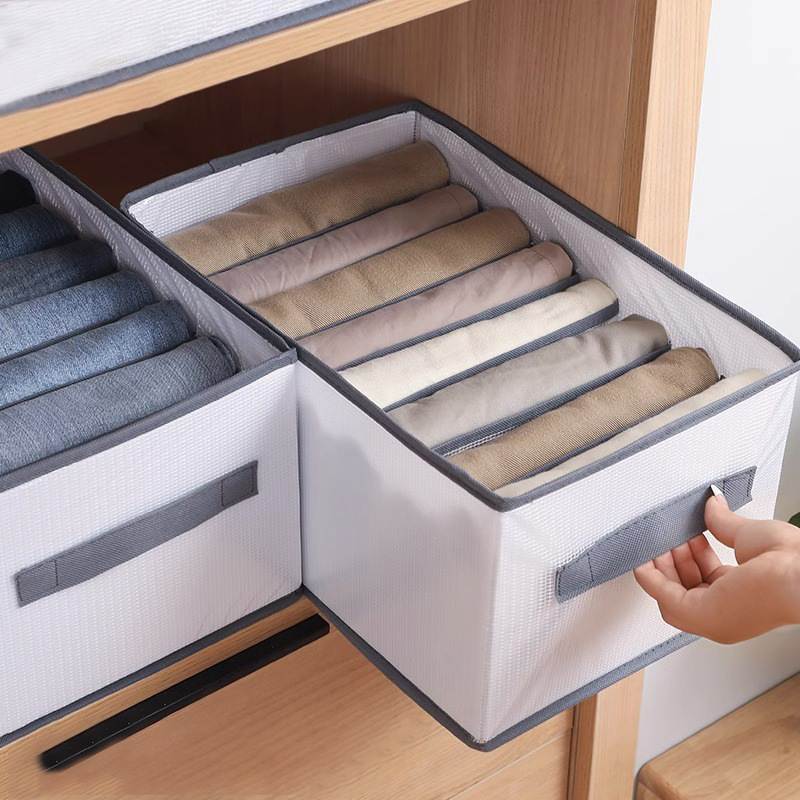 衣裤收纳大容量手提衣物收纳盒箱衣柜整理抽屉式设计收纳分格分格