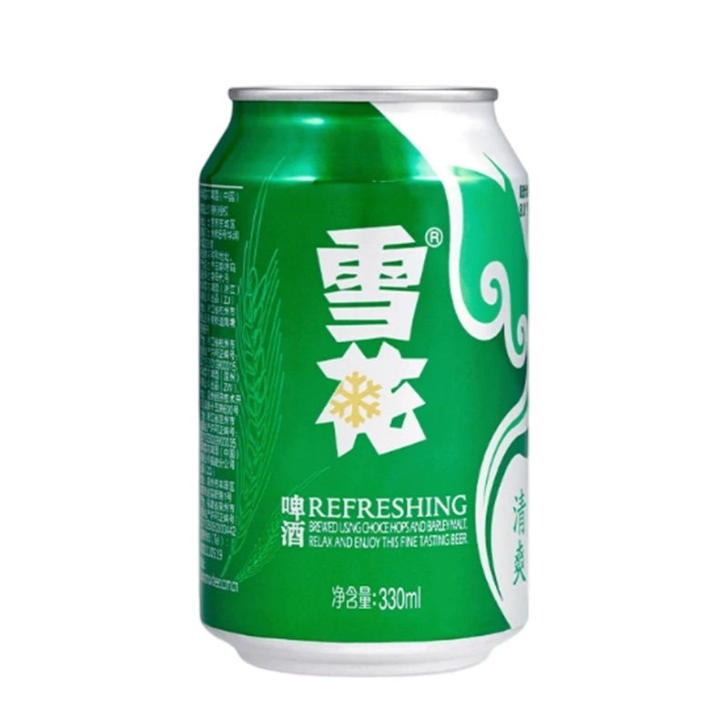 雪花清爽啤酒330ml*24罐整箱