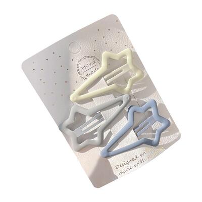 可爱奶蓝五角星星小发夹