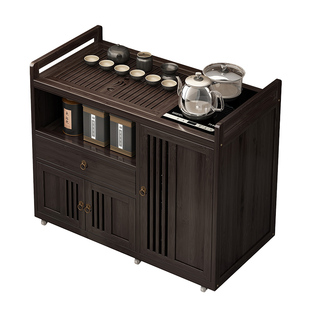 茶桌家用小茶台烧水壶一体茶车客厅边柜非实木茶几阳台移动茶吧机