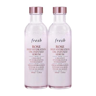 【百补】Fresh馥蕾诗玫瑰润泽密集保湿双萃精华100ml*2