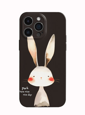 适用iPhone17Promax保护套可爱兔子创意16promax手机壳15pro个性14plus女生12磨砂16plus苹果12pro学生vivo