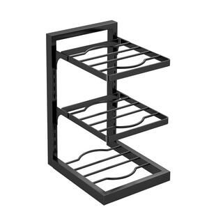 厨房置物架锅架不锈钢家用锅具收纳架下水槽橱柜柜子免钉转角壁挂