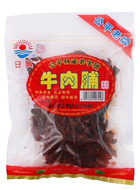 日兴225g香辣牛肉干