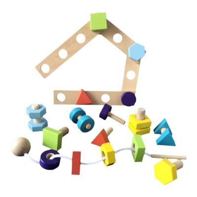 升级精细款实木拧螺丝早教益智