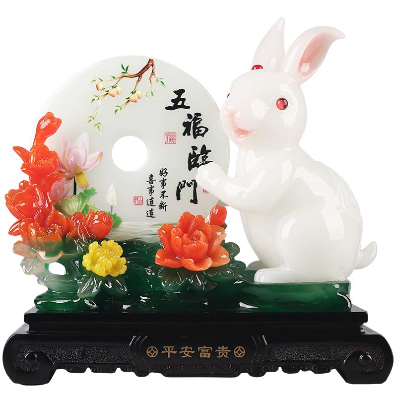 树脂隔断客厅兔子摆件礼品