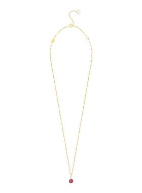 锁骨间美人痣天然红宝石项链