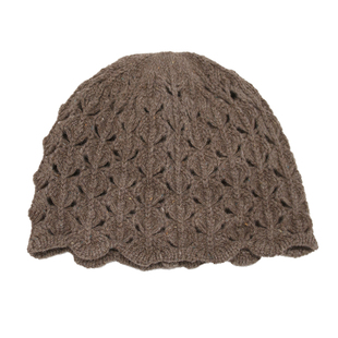 羊毛花纱钩花镂空包头帽子女秋冬百搭毛线针织帽显脸小花边盆帽韩