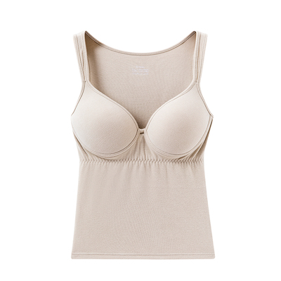 嫚西琪保暖带胸垫保暖背心