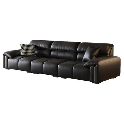 DDC大象耳朵黑色真皮沙发新款