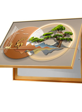 奶油风电表箱装饰画电闸盒