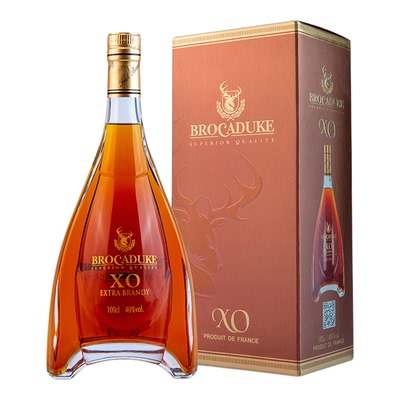 法国原瓶进口洋酒布洛公爵白兰地2斤1升装XO礼盒装口感醇厚好喝