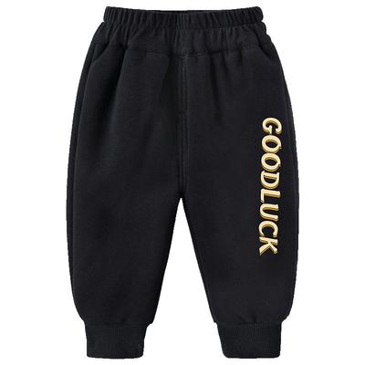 男童加绒裤子宝宝运动裤长裤卫裤儿童秋季薄绒一体绒2025春秋款冬