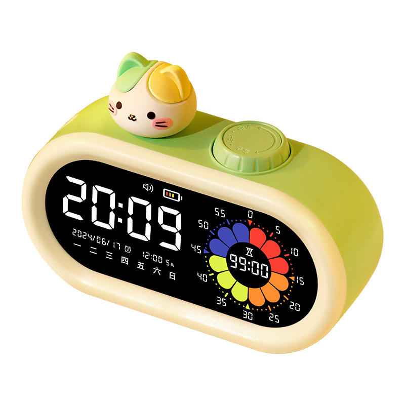 多功能卡通电子计时闹钟