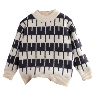 男童水貂绒毛衣加绒加厚