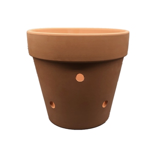 红陶花盆托盘吊挂泥瓦盆粗陶盆石斛土陶大口径特大兰花专用盆透气