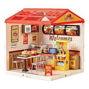 高端礼盒手工diy积木玩具女生超级迷你世界立体拼图小屋微缩场景