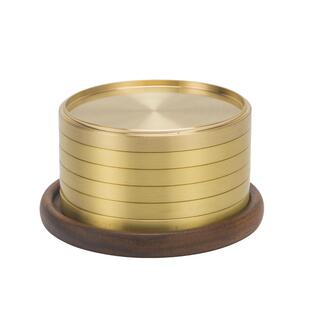 铜杯垫茶垫摆件禅意中式家用餐垫隔热垫杯托茶托国风茶道茶具配件