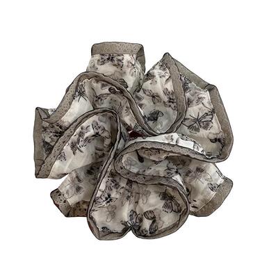 素雅新中式碎花大肠发圈头绳女