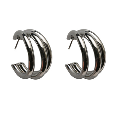 耳钉多层叠加Byeonce金属欧美