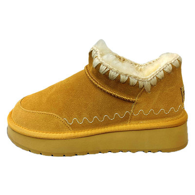 雪地靴女2025新款冬季加绒加厚羊毛厚底面包鞋短筒毛线东北女鞋子