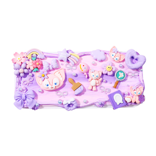 新款奶油胶文具盒铅笔盒手工diy自制材料包套装奶油材料自做笔袋