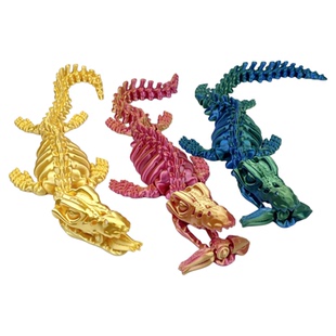 3d打印恐龙骨架沧龙模型摆件玩具关节可活动礼物送男友男孩女孩