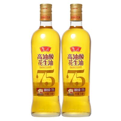 鲁花高油酸花生油750ml*2
