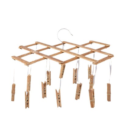 竹子晾晒加粗衣撑伸缩防滑衣架