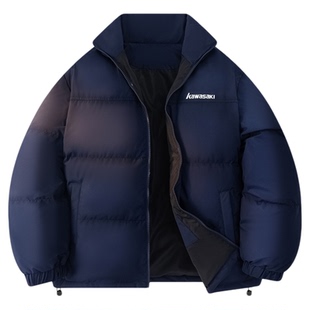 Kawasaki川崎 美式防寒气加厚保暖休闲立领面包服羽绒服男女同款