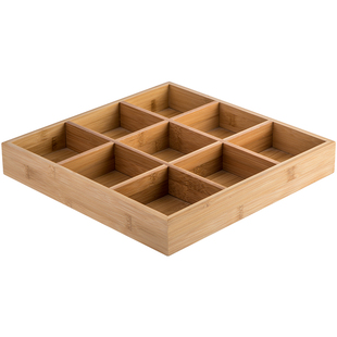 日式九宫格餐盘二三四六多格竹盒创意寿司盘小吃盘火锅分格竹盘子