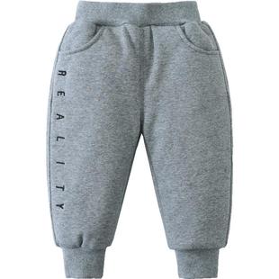 [双层630G巨厚]齐齐熊男童加绒裤子冬季宝宝棉裤婴儿保暖儿童卫裤