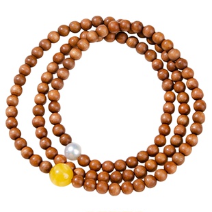 色达五明学院老山檀香木手串黑肉配饰手链适合女孩子戴的长款念珠