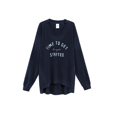 TurnSignal潮牌V领长袖卫衣女