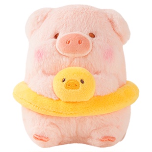 九木杂物社罐头LuLu猪日落沙滩巧克力黑皮猪毛绒公仔玩偶生日礼物