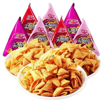 三惠尖角脆番茄牛肉味妙脆角牛角脆锅巴休闲零食解馋膨化办公食品