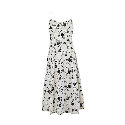 Heydress细吊带黑白印花连衣裙