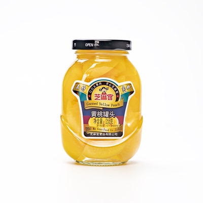 芝麻官黄桃罐头255g*6罐