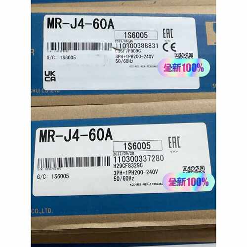 询价下单全新未拆封三菱MR-J4-60A伺服驱动器