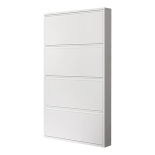 超薄钢制翻斗鞋柜12CM家用室内入户门口靠墙极窄款玄关储物小鞋柜