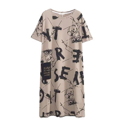 2026新款短袖睡裙女夏季胖mm睡衣