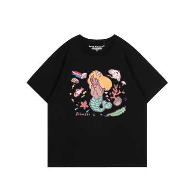 小众设计感宽松减龄白色短袖女夏