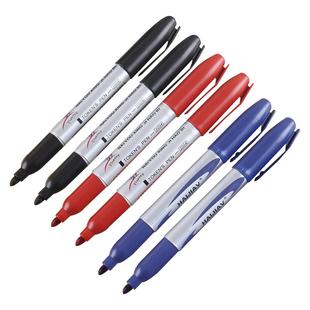 海佳记号笔彩色黑色可加墨水马克笔粗划重点勾线笔套装油性笔防水大头笔蓝批发包邮粗头签到笔大容量儿童绘画