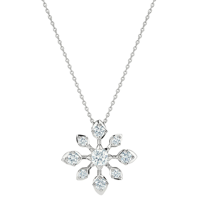 戴比尔斯DB白金钻石项链