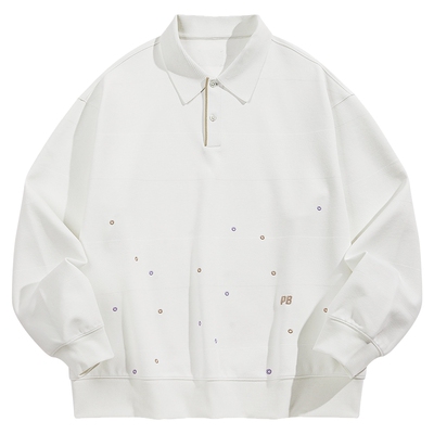 太平鸟男装 Personal Best By PEACEBIRD专柜翻领卫衣 B2CRG1362