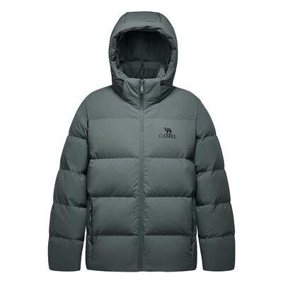 骆驼男装2025秋冬新款三防羽绒服男连帽加绒加厚保暖短款防寒外套