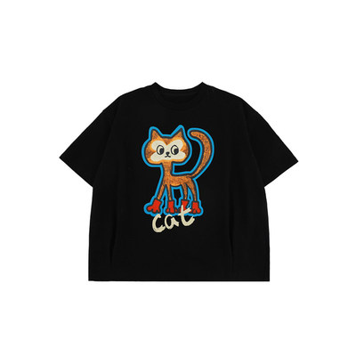 oddtails男童夏季小猫印花短袖