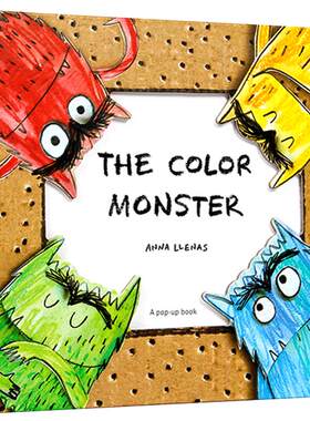 正版英文原版The Color Monster我的情绪小怪兽立体书Colour怪物Goes to School绘本pop-up3-9岁好习惯培养颜色情商亲子共读早教书