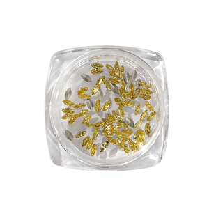 迷你金黄色马眼尖底锆石超闪美甲饰品穿戴甲填缝堆钻美甲钻石配饰