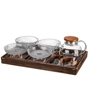 中式托盘桐木制食品托盘水果干零食盘围炉煮茶点心分格收纳木果盘